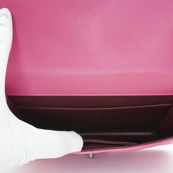 Pre-owned CHANEL Pink Quilted Lambskin Crossing Times Flap Bag - Picture 4 of 6